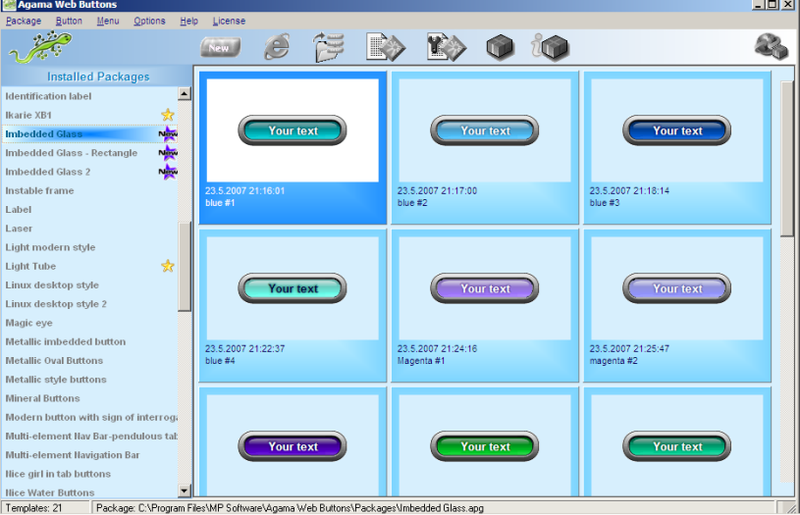 Agama Web Buttons Screenshot